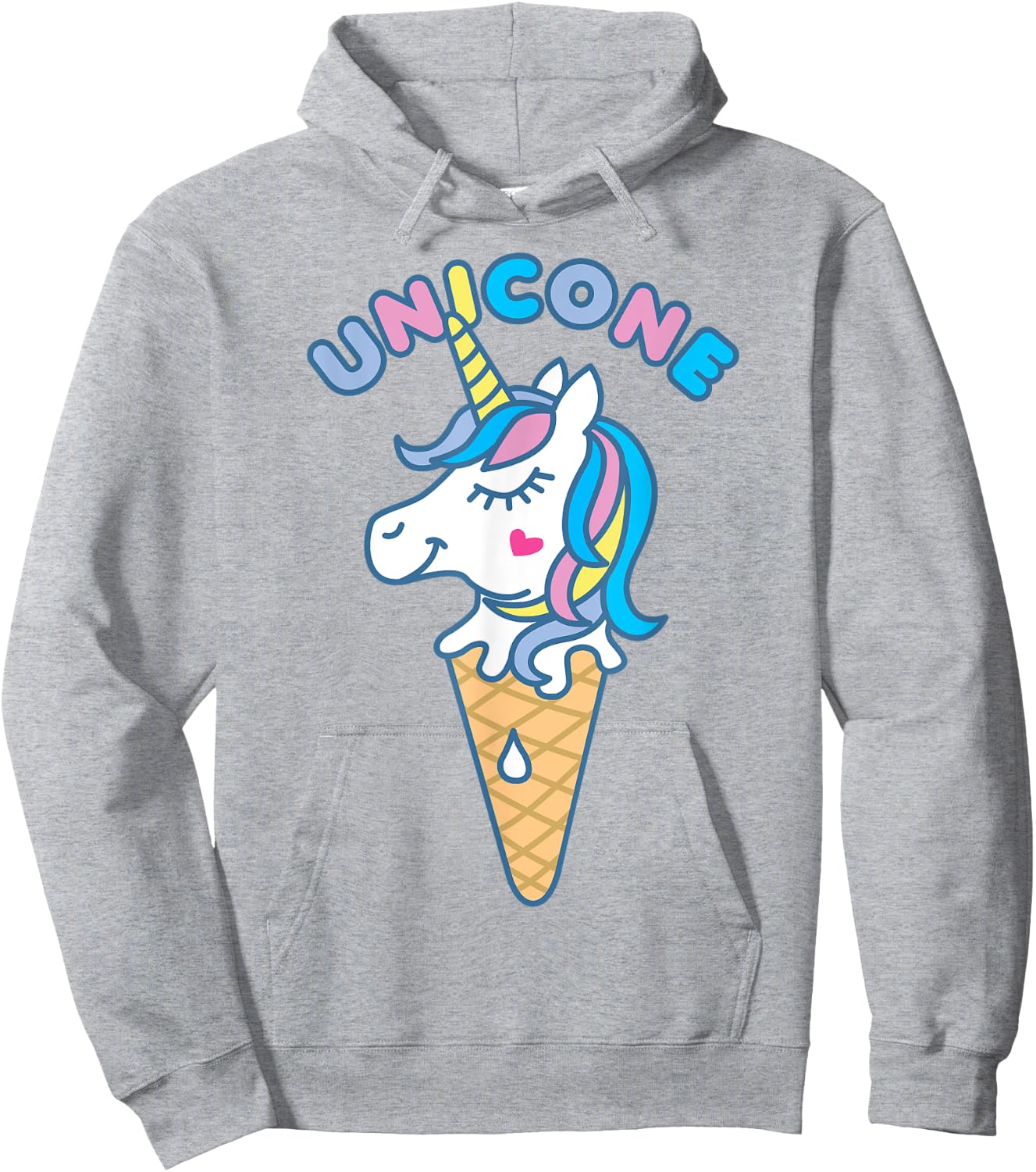 Unicorn Ice Cream Kawaii Unicone Cute Hoodie - Hoodie | Ash
