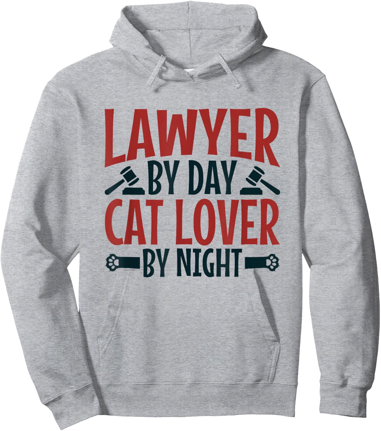 Lawyer By Day Cat Lover By Night Law Attorney Hoodie - Hoodie | Ash