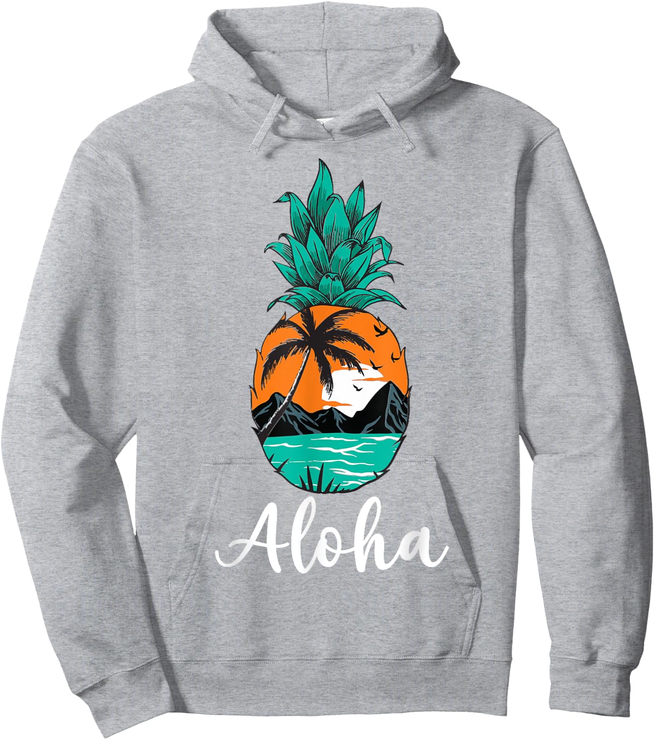 Hawaiian Aloha Hawaii Pineapple Kids Boys Girls Women Hoodie - Hoodie | Ash