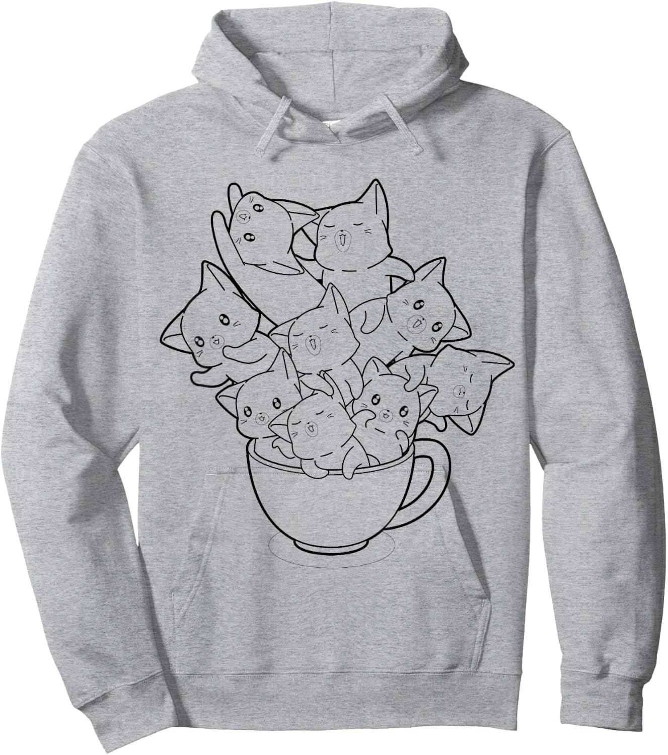Cute cats to paint and color in for children Hoodie - Hoodie | Ash