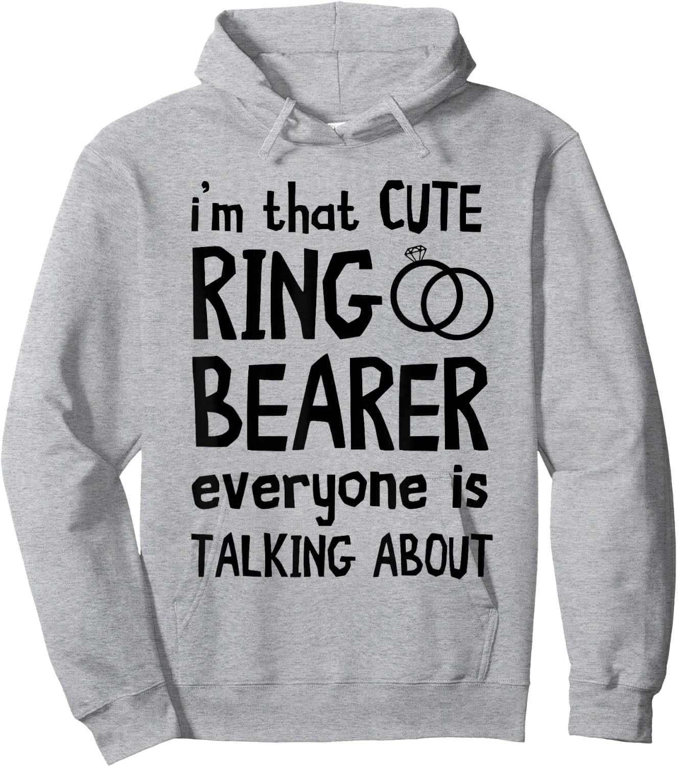 Ring Bearer I'm That Cute Wedding Party Security Ring Hoodie - Hoodie | Ash