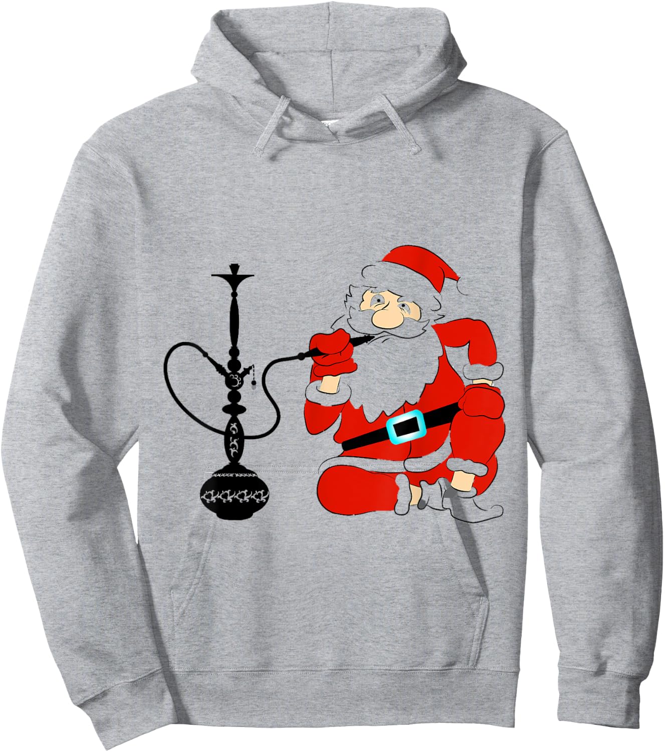 Santa Claus Smoking Hookah Hoodie - Hoodie | Ash
