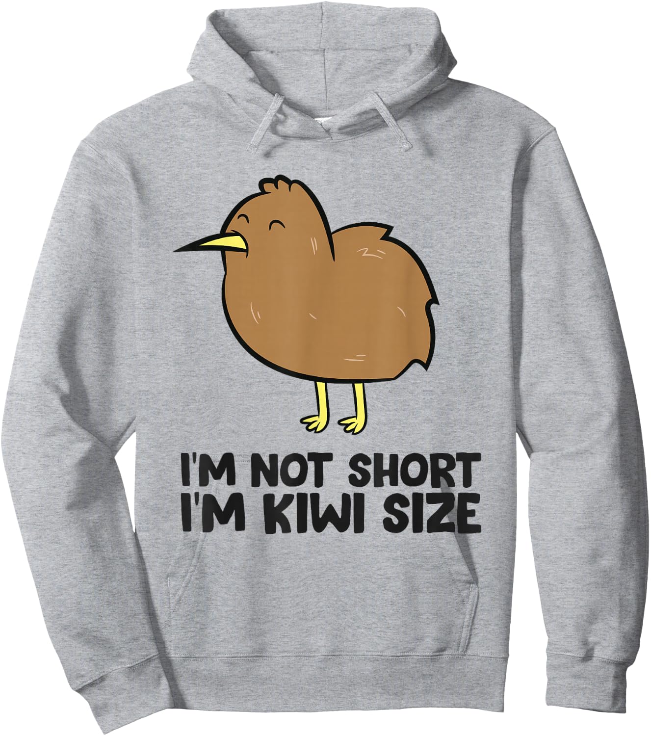 Im Not Short Funny Kiwi Bird Hoodie - Hoodie | Ash