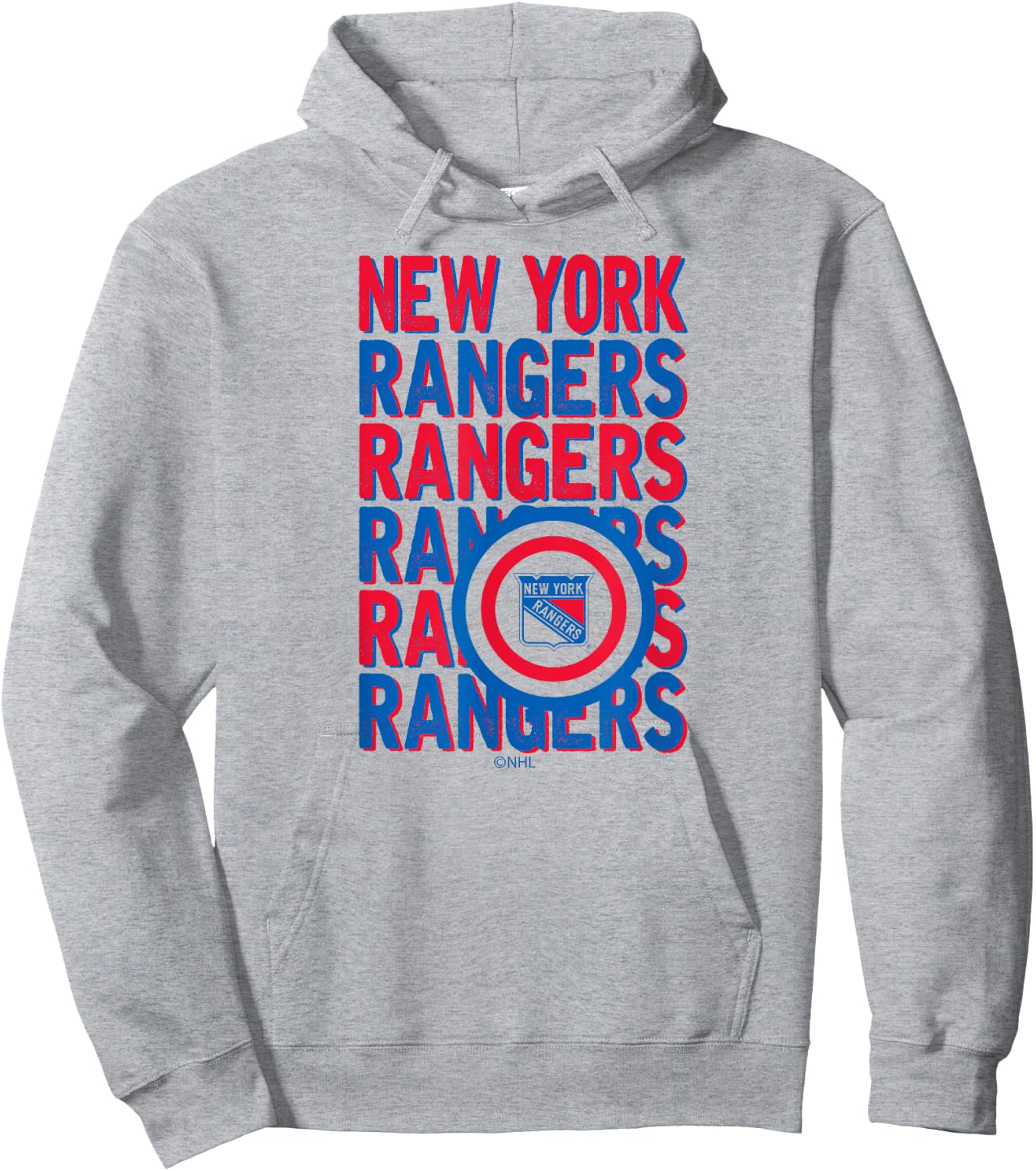 New York Rangers Repeat White Officially Licensed Hoodie - Hoodie | Ash