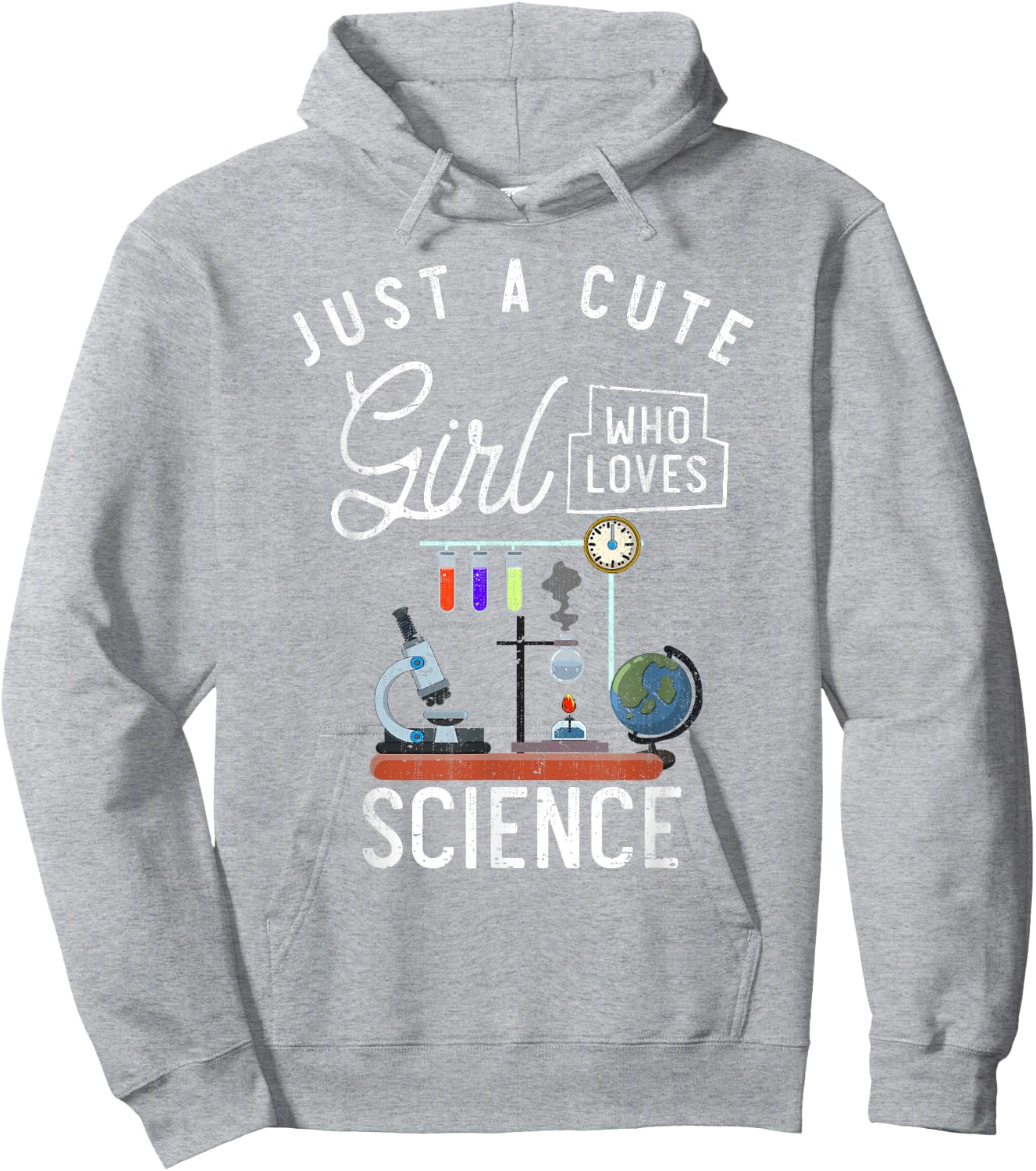 Scientist Women Lab Just A Cute Girl Who Loves Science Hoodie - Hoodie | Ash
