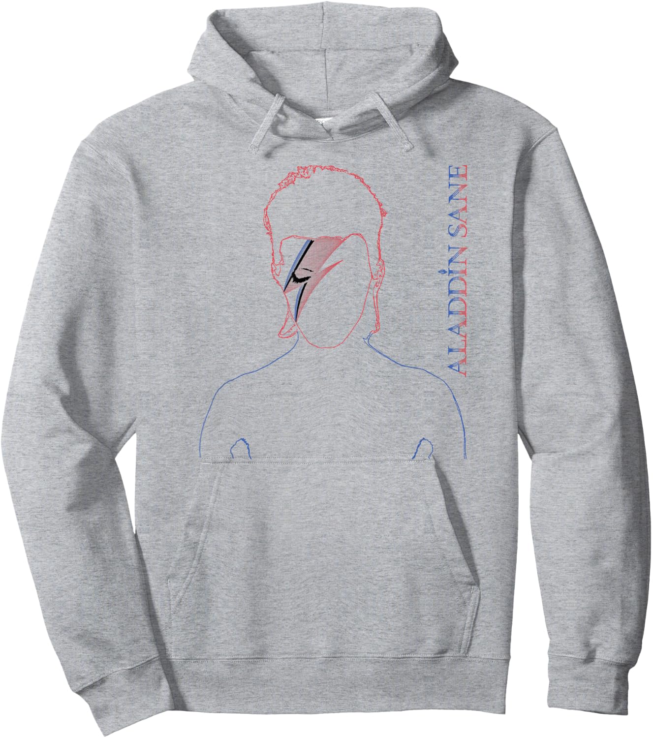 David Bowie - Aladdin Sane Outline Hoodie - Hoodie | Ash