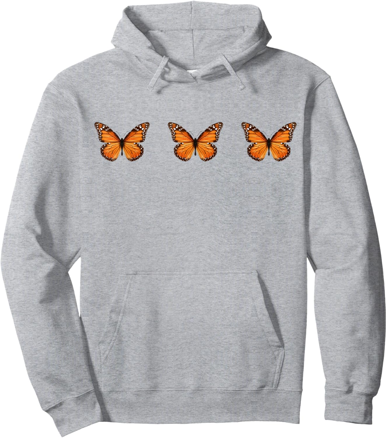 Aesthetic Monarch Butterflys - Butterfly Soft Grunge Hoodie - Hoodie | Ash