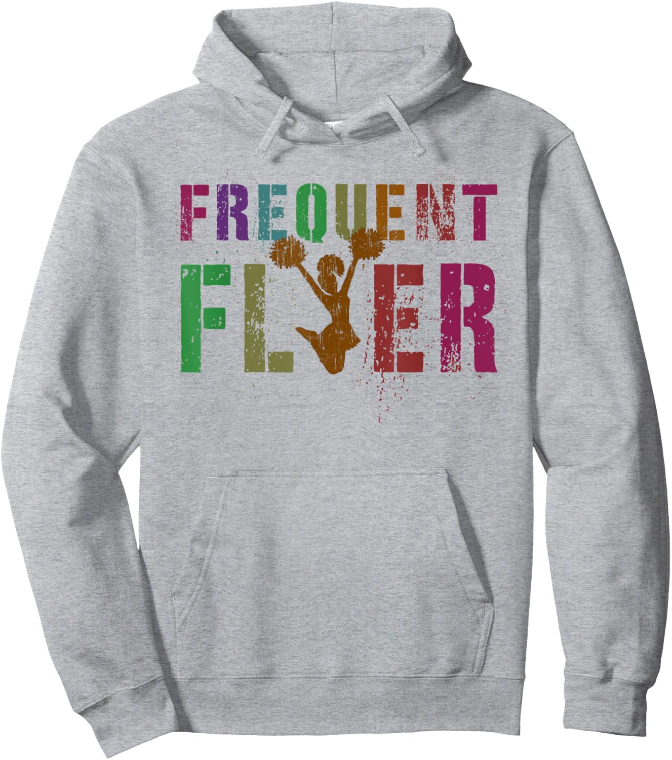 FREQUENT FLYER Cheerleading Team Cheerleader Squad Hoodie - Hoodie | Ash