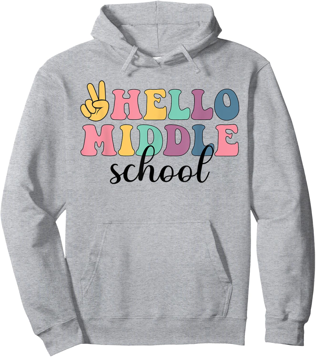 Hello Middle School Here I Come Retro Vintage Back To School Hoodie - Hoodie | Ash