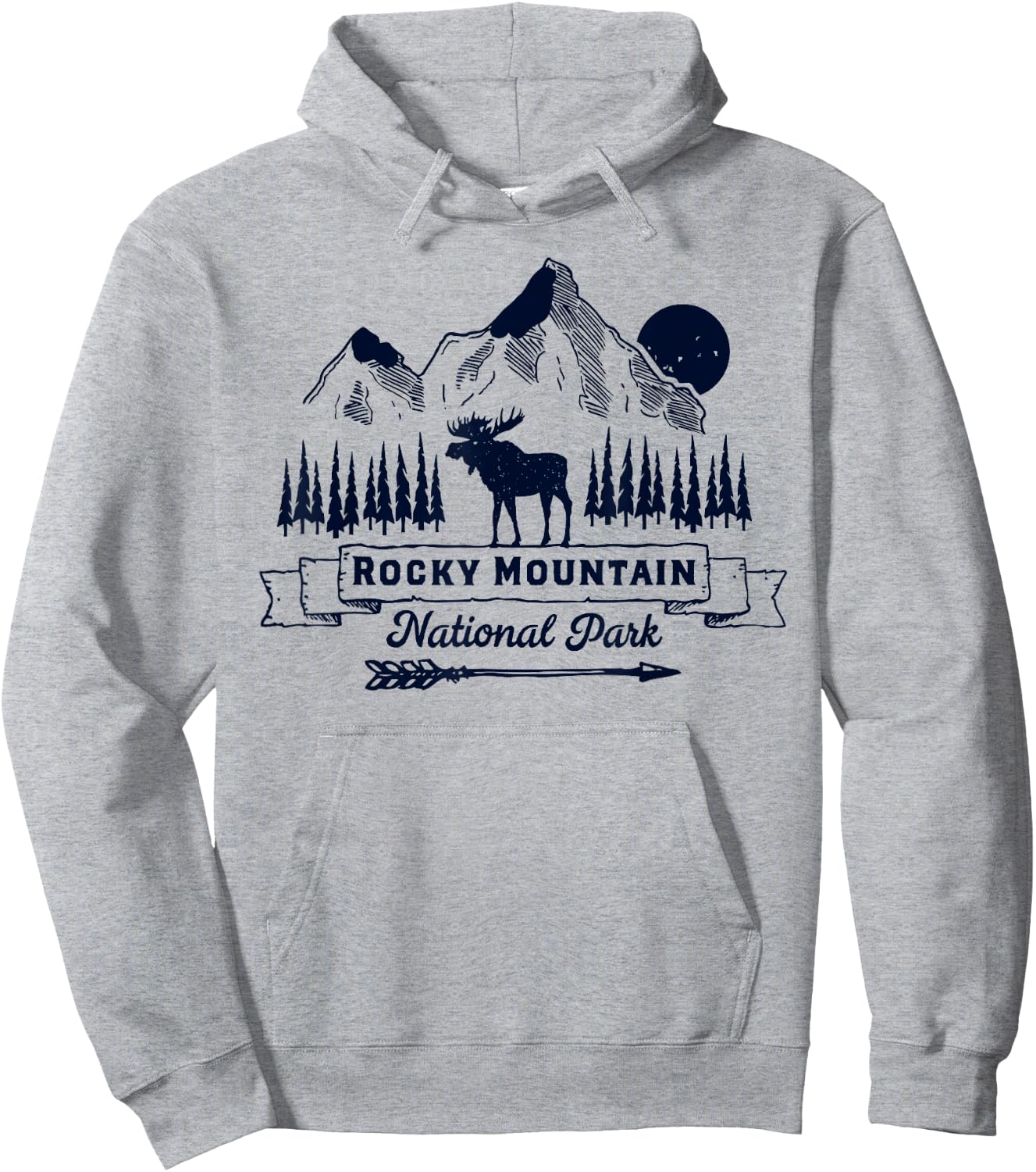 Rocky Mountain National Park Shirt Vintage Souvenir Clothing Hoodie - Hoodie | Ash