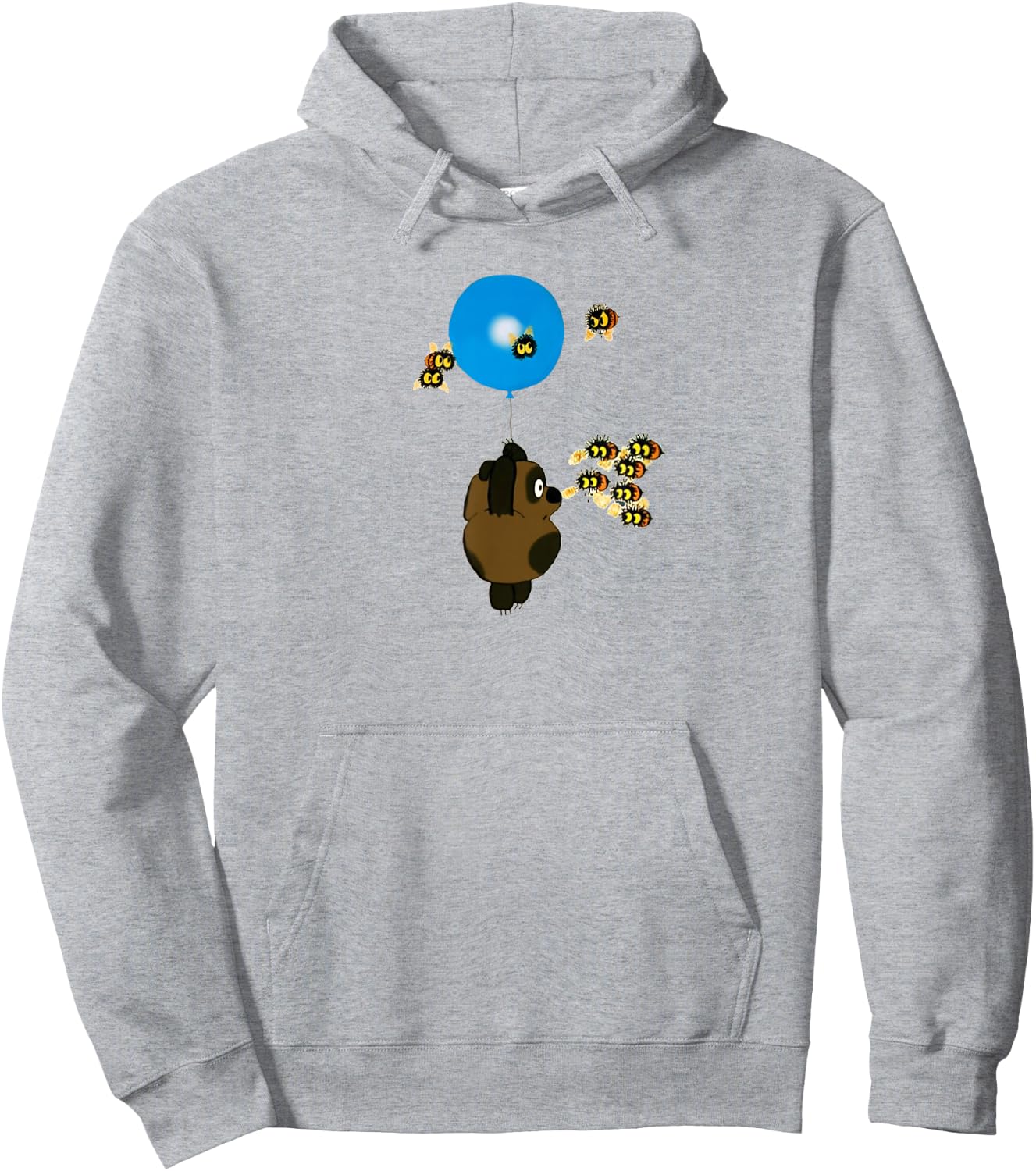 Funny Russian Vini Puh Hoodie - Hoodie | Ash