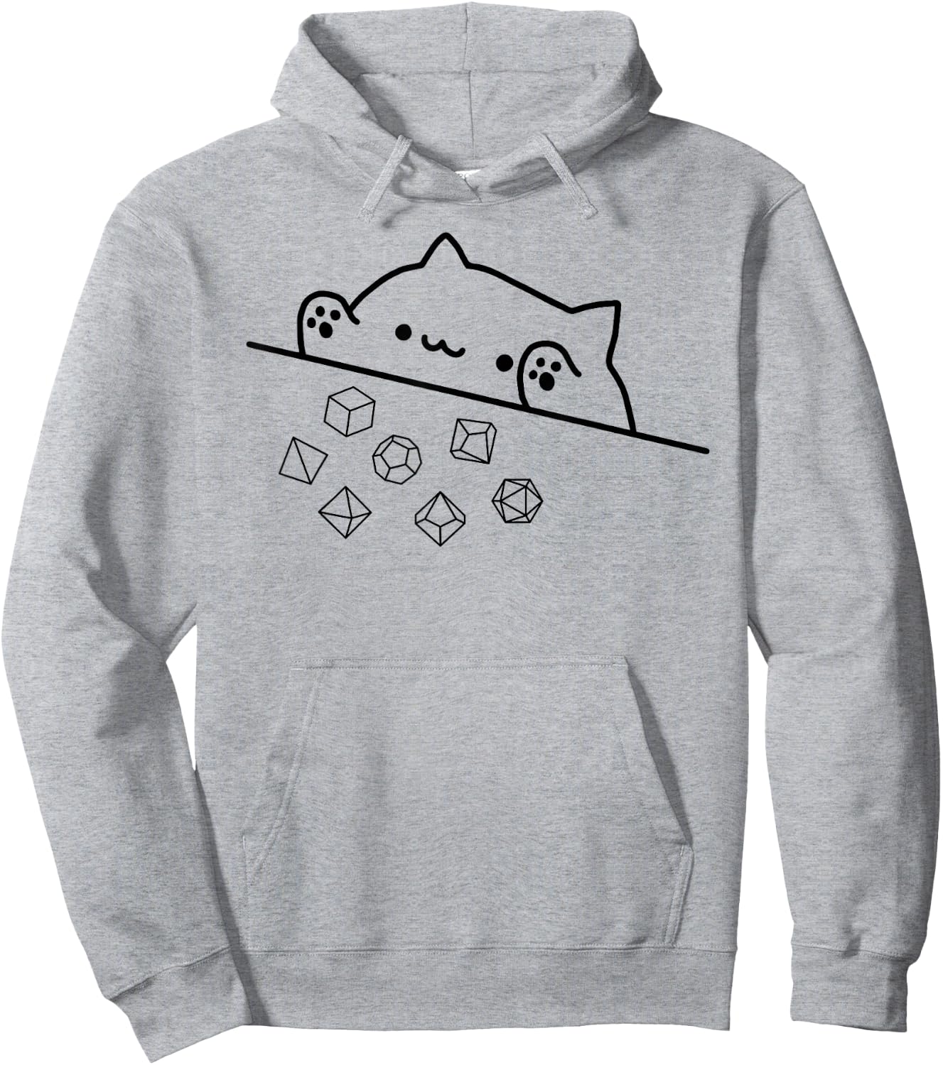 Cat Throwing Rainbow Dice Tabletop RPG Hoodie - Hoodie | Ash