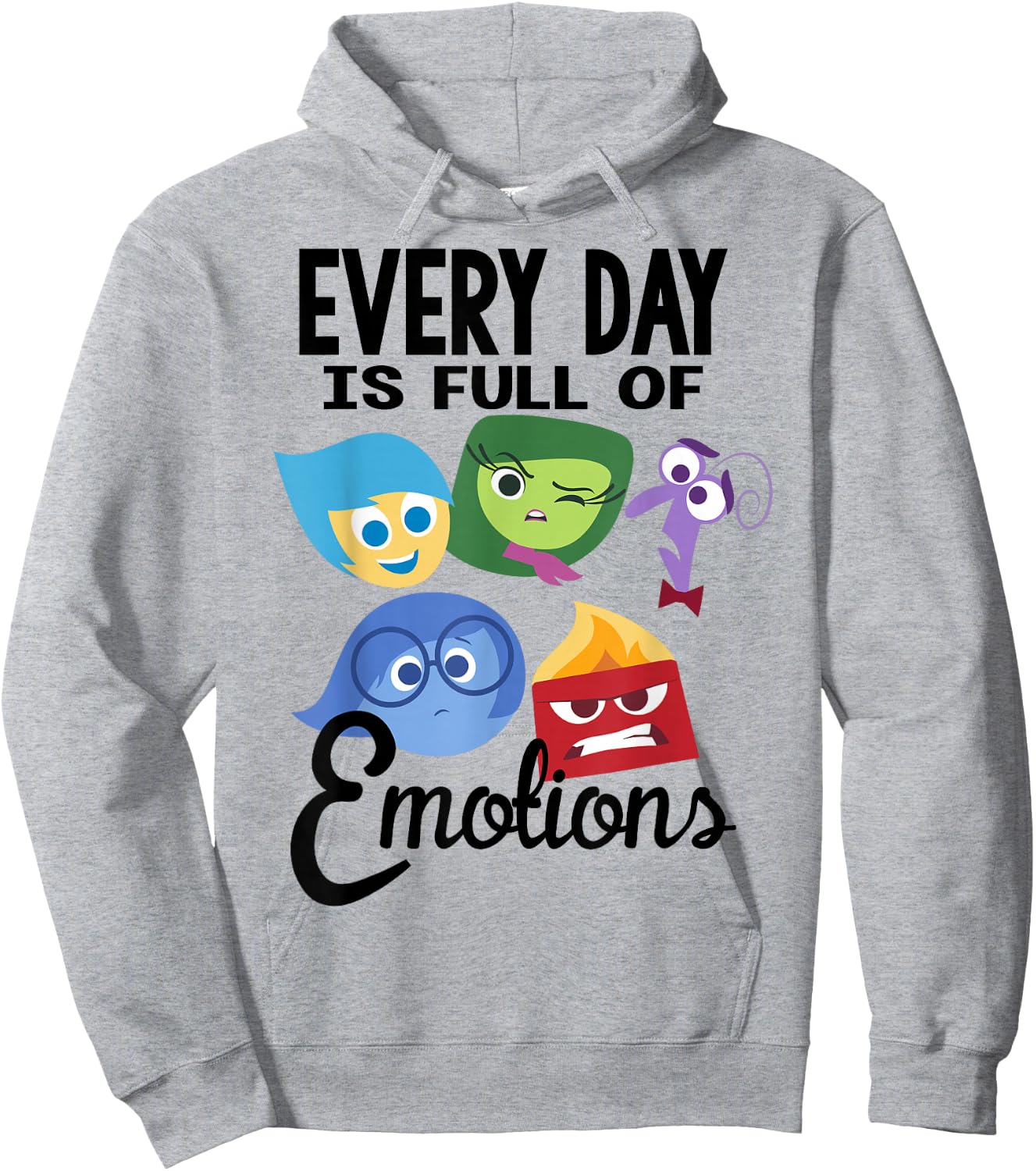 Disney Pixar Inside Out Every Day is Full of Emotions Group Hoodie - Hoodie | Ash