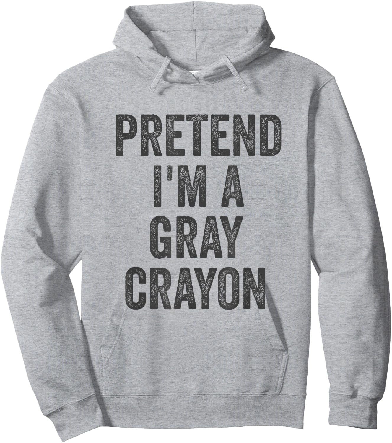 Lazy Halloween Costume Shirt Gift Pretend I'm A Gray Crayon Hoodie - Hoodie | Ash