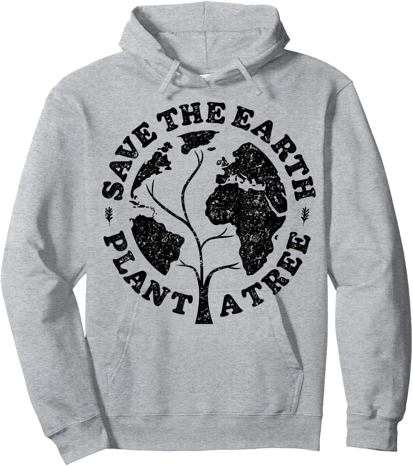 Earth Day Save Earth Plant A Tree Environmental Planet Retro Hoodie - Hoodie | Ash