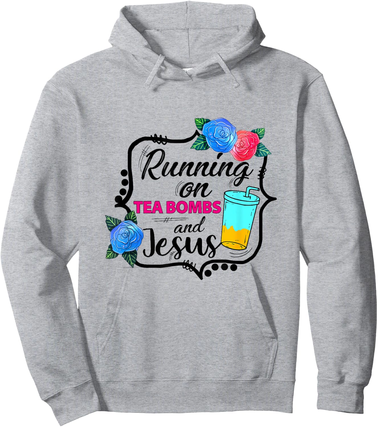 Running On Tea Bombs Funny Christian Jesus God Lover Hoodie - Hoodie | Ash