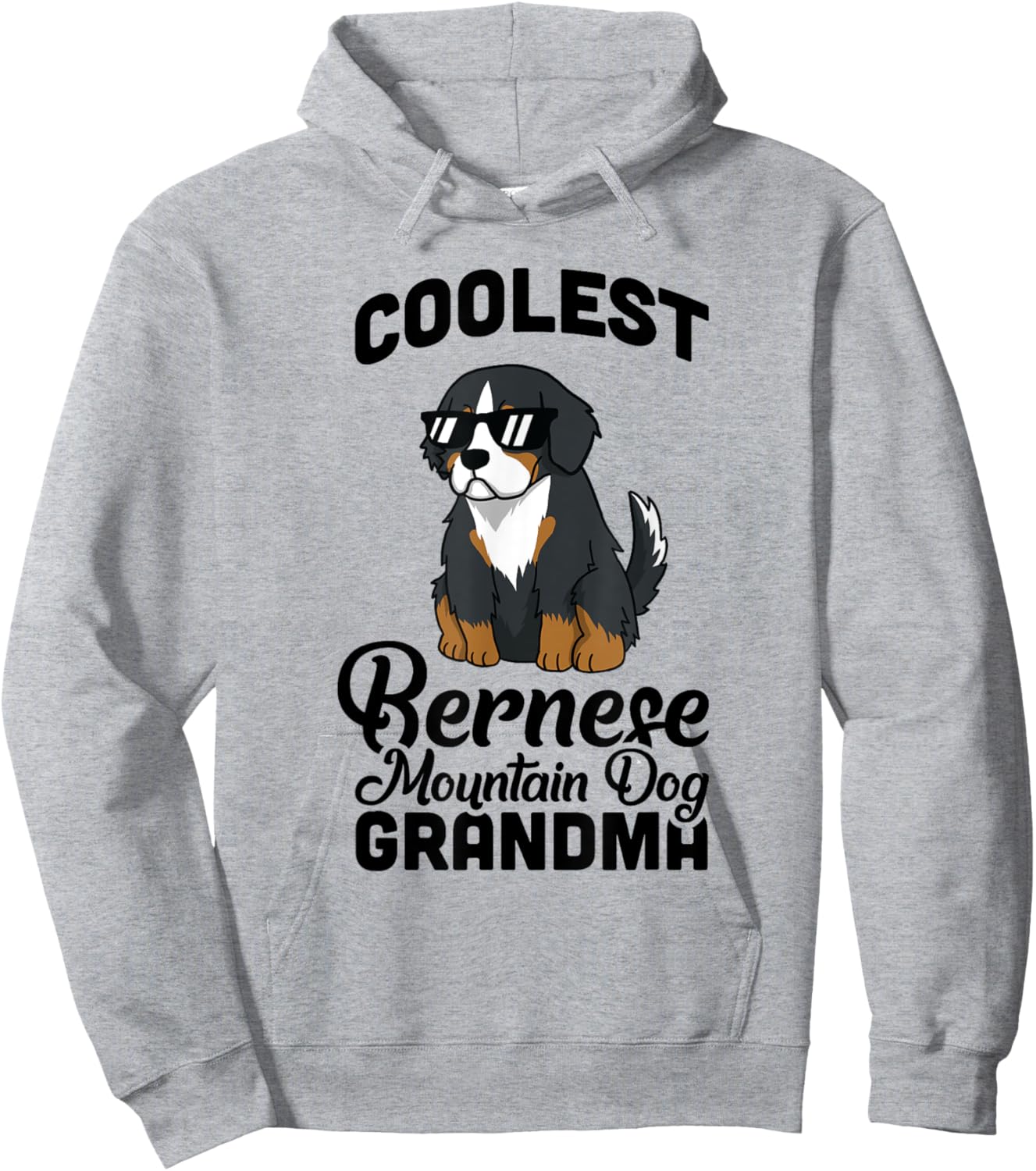 Coolest Bernese Mountain Dog Grandma Dog Men Women Girls Kids Hoodie - Hoodie | Ash