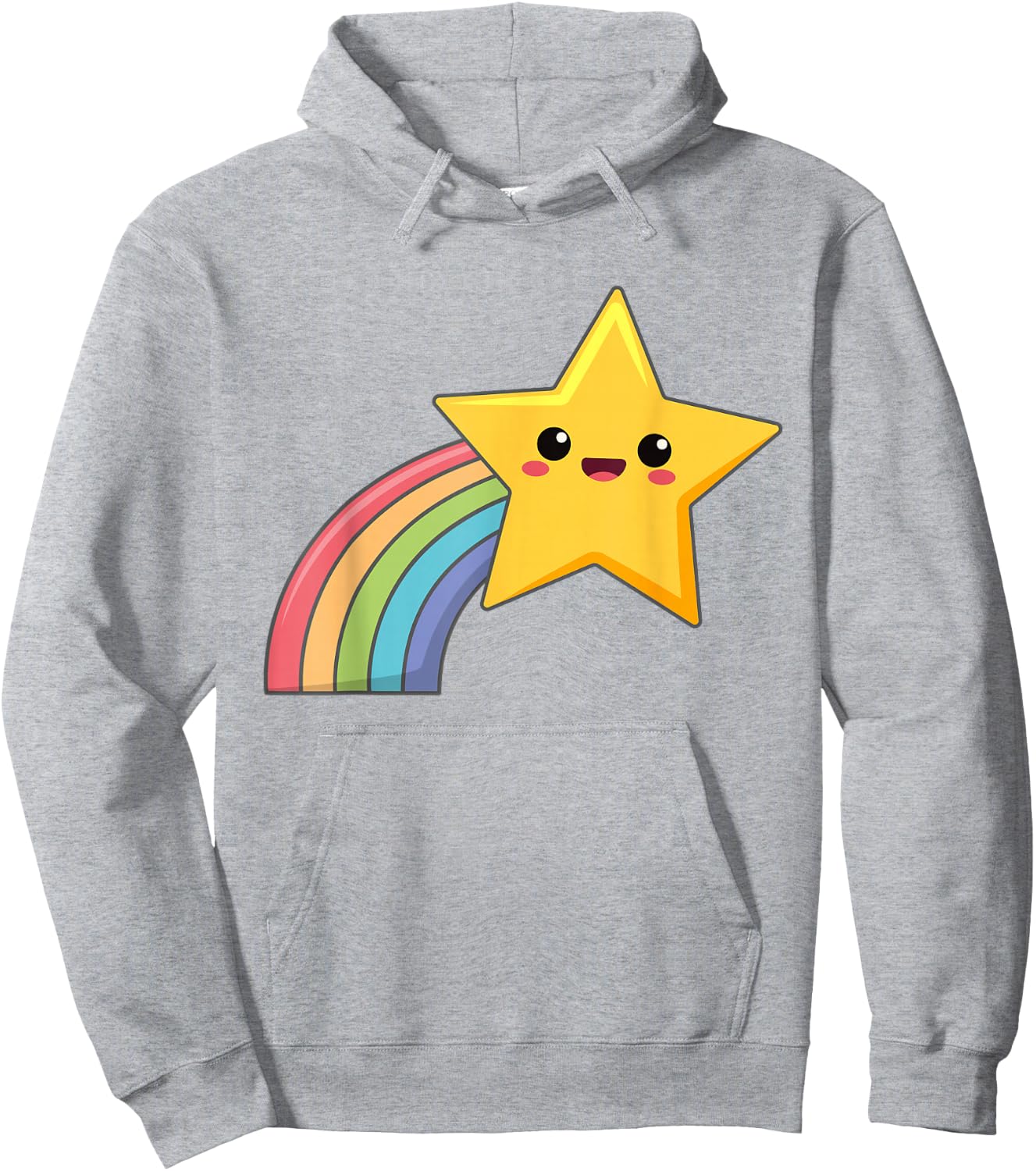 Shooting Rainbow Star Hoodie - Hoodie | Ash