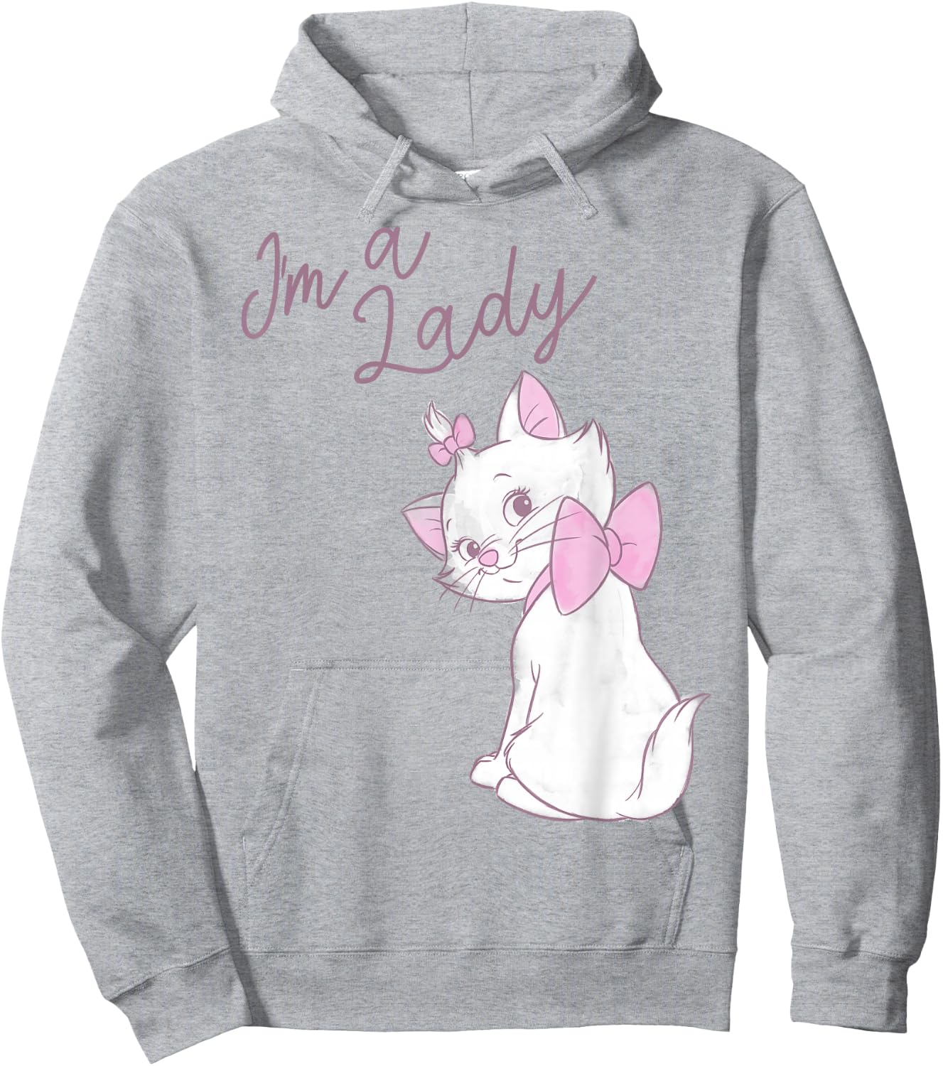 Disney The Aristocats Marie I'm A Lady Text Hoodie - Hoodie | Ash