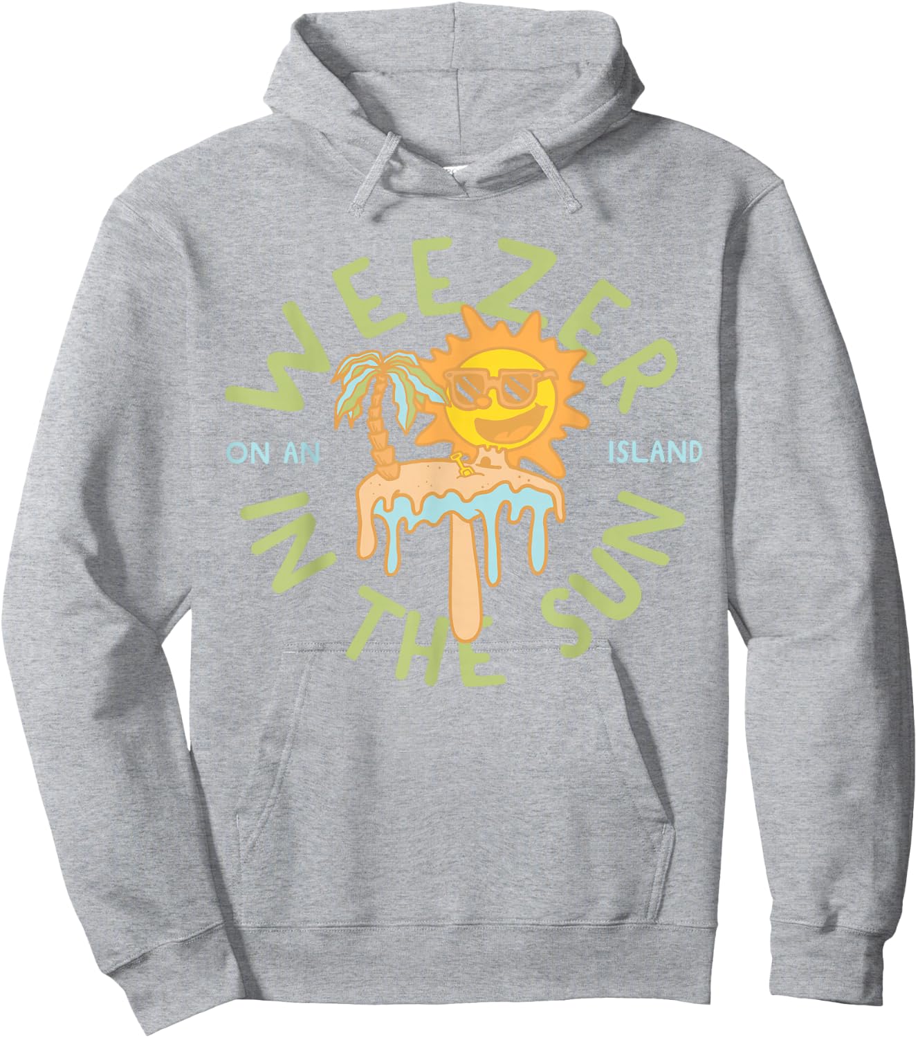 Weezer - On An Island In the Sun Hoodie - Hoodie | Ash