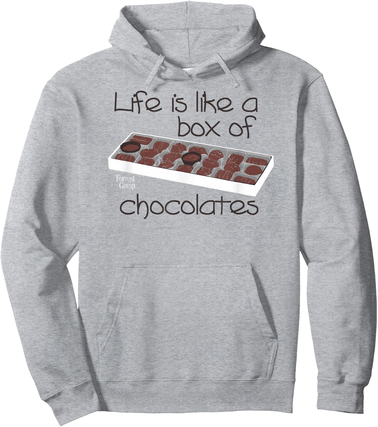 Forrest Gump Life is Like a Box of Chocolates Hoodie - Hoodie | Ash