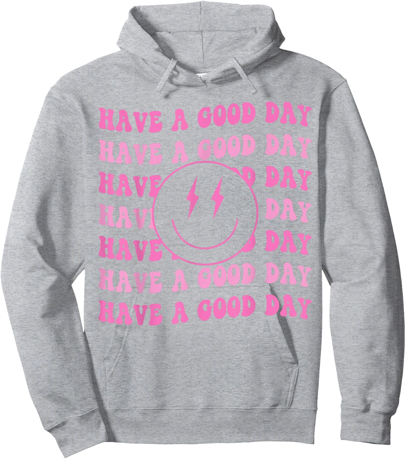 Have A Good Day Pink Smile Face Preppy Aesthetic Trendy Hoodie - Hoodie | Ash