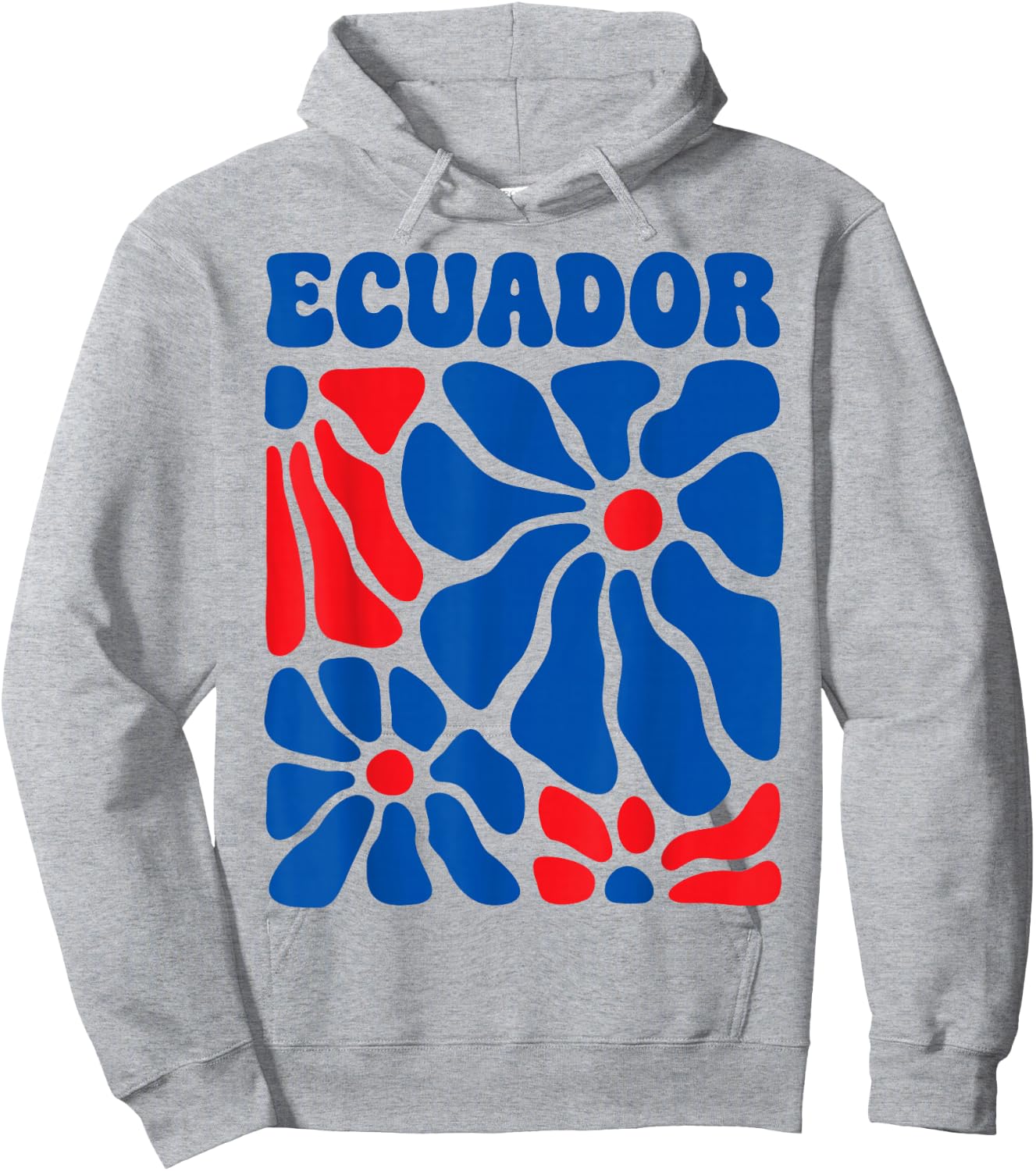 Ecuador Flag Floral Boho Flowers Retro Ecuadorian Girl Hoodie - Hoodie | Ash