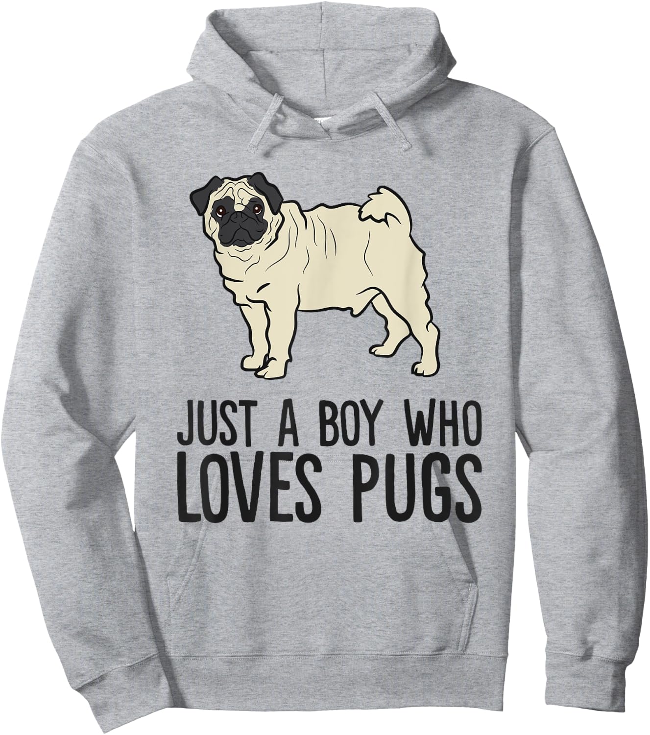 Just a Boy Who Loves Pugs Hoodie - Hoodie | Ash