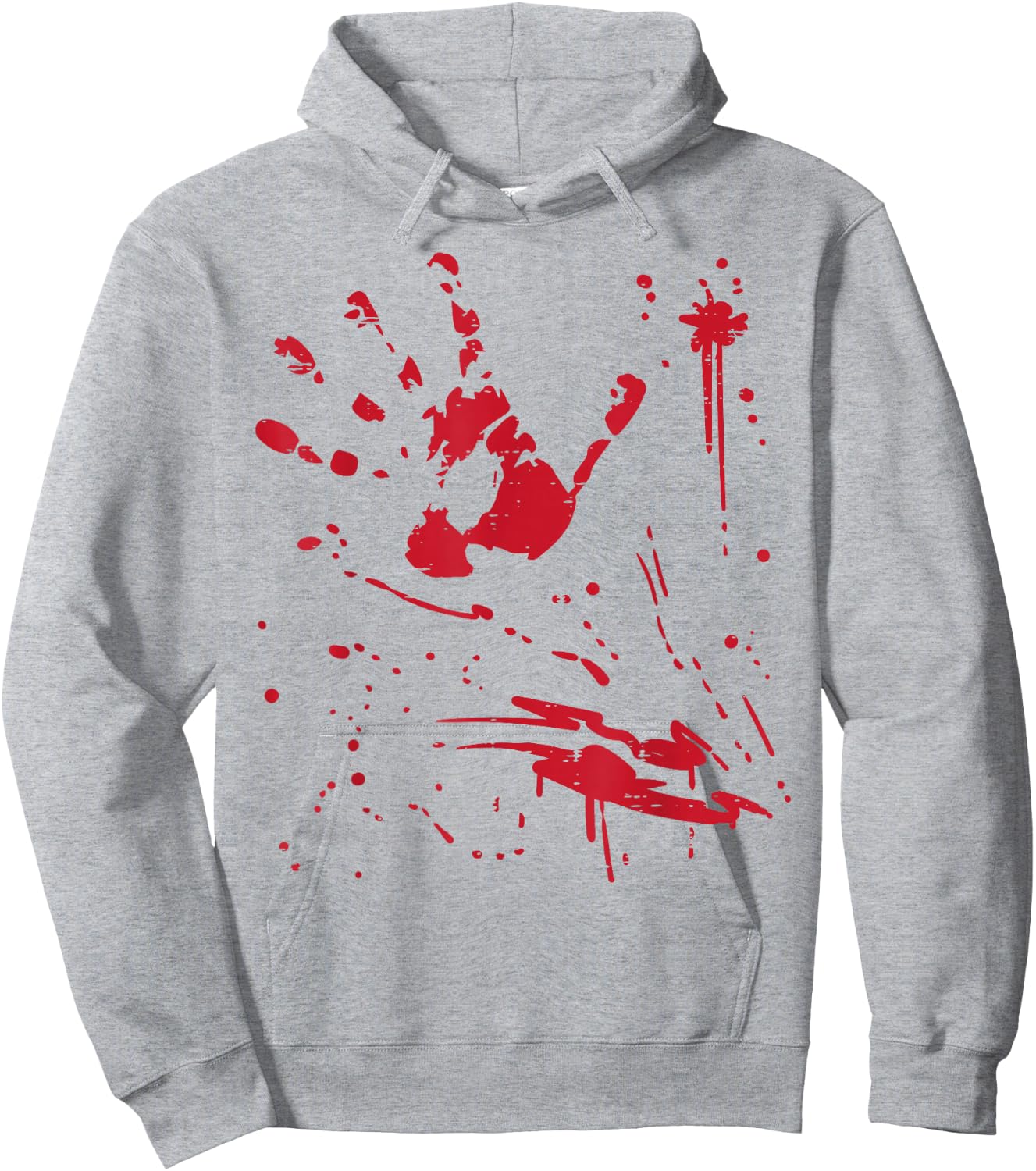 Bloody Handprint Funny Halloween Costume Men Women Kids Hoodie - Hoodie | Ash