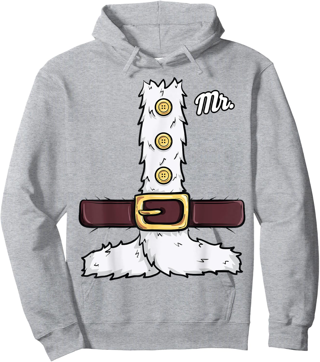 Funny Santa Claus Matching Couples His and Her Mr Mrs Hoodie - Hoodie | Ash