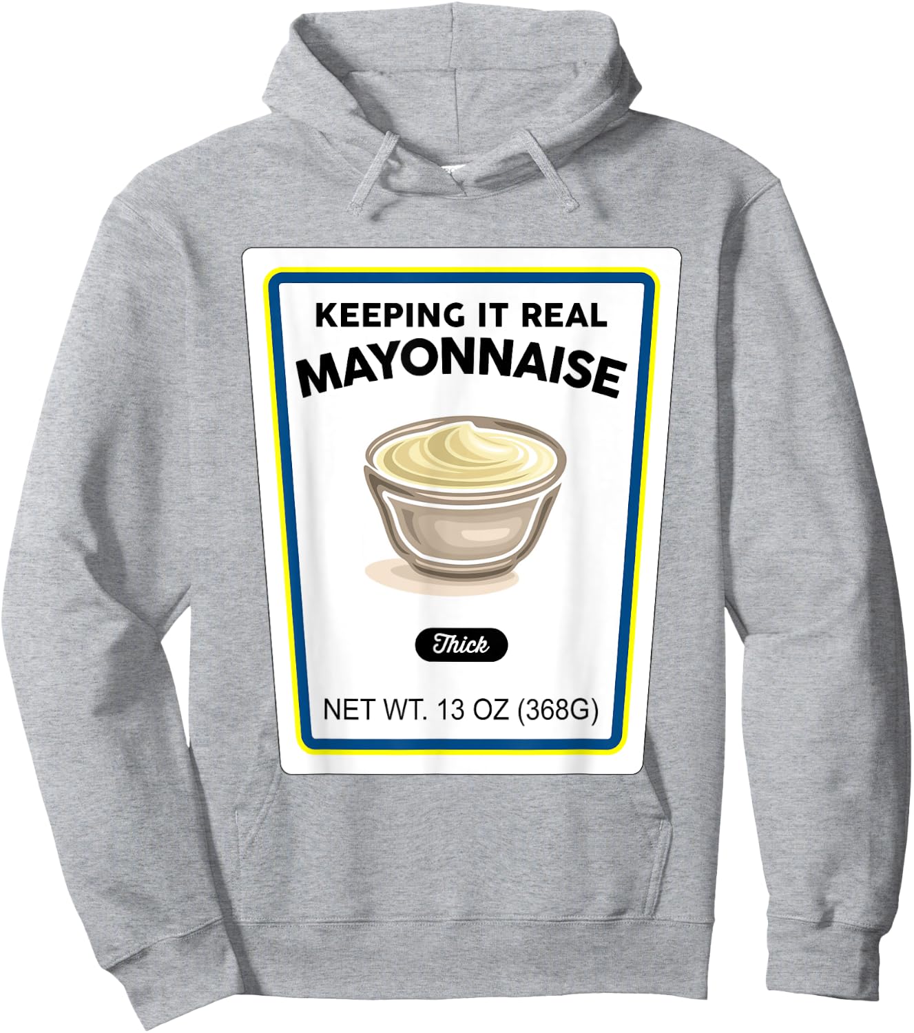 Halloween Matching Costume Real Mayonnaise Bottle Label Hoodie - Hoodie | Ash
