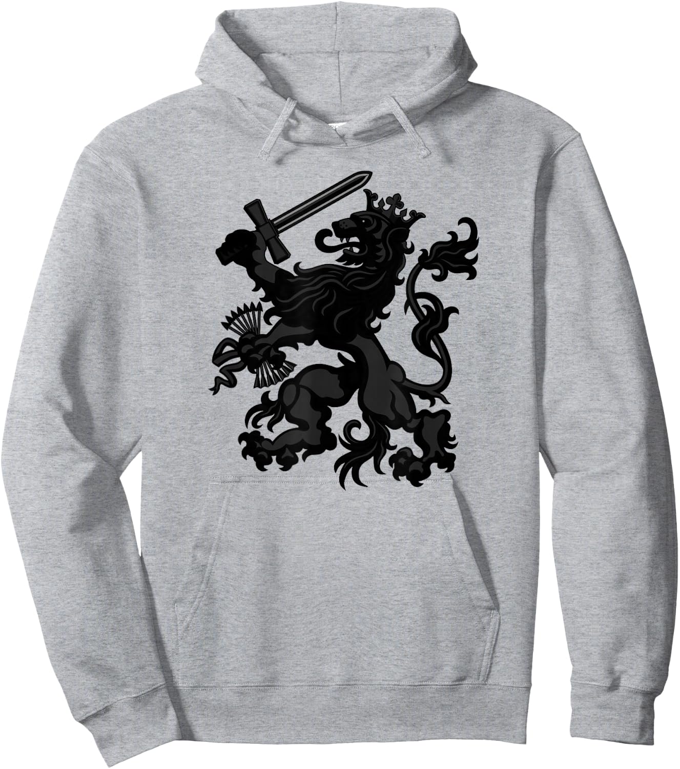 Netherlands Flag Dutch Pride Holland Roots Lion Coat of Arms Hoodie - Hoodie | Ash