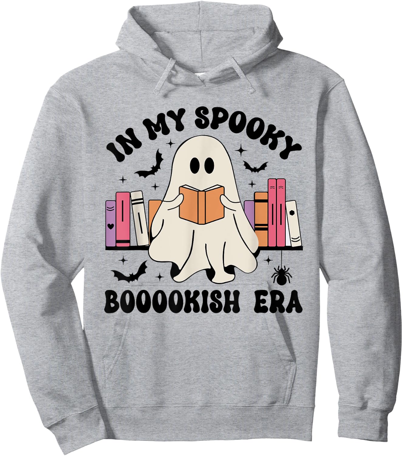 In My Spooky Bookish Era Ghost Books Halloween Reading Hoodie - Hoodie | Ash