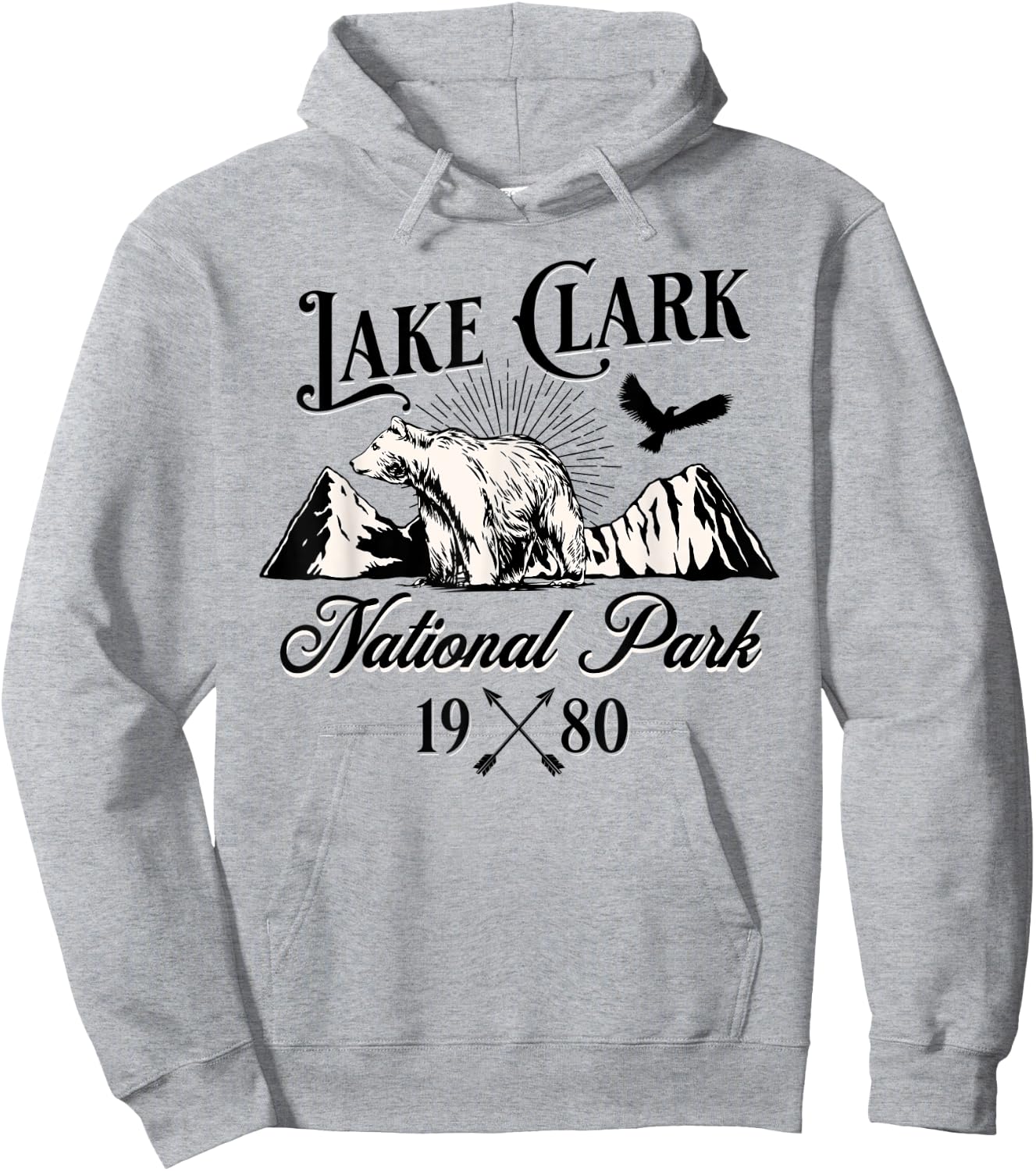 Lake Clark National Park Alaska Nature Bear Hike Outdoors Hoodie - Hoodie | Ash