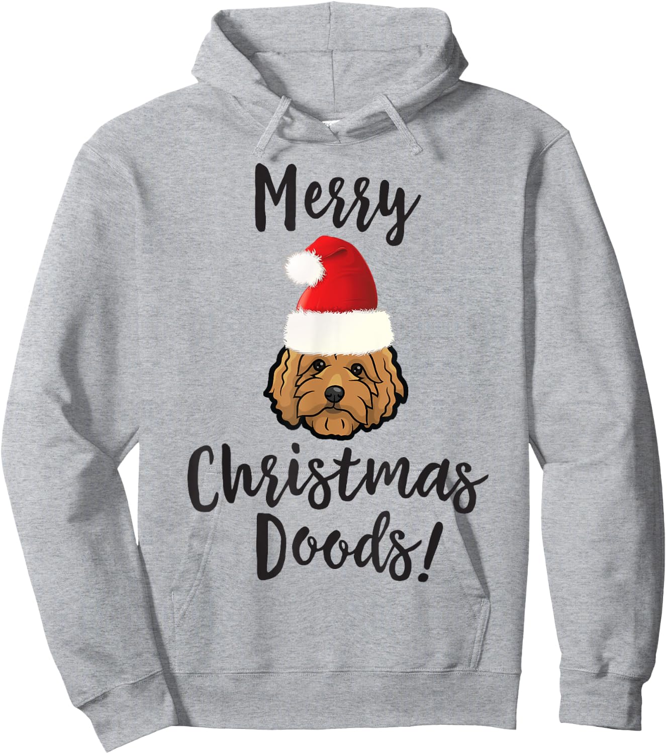 Merry Christmas Doods! - Funny Goldendoodle Xmas Hoodie - Hoodie | Ash