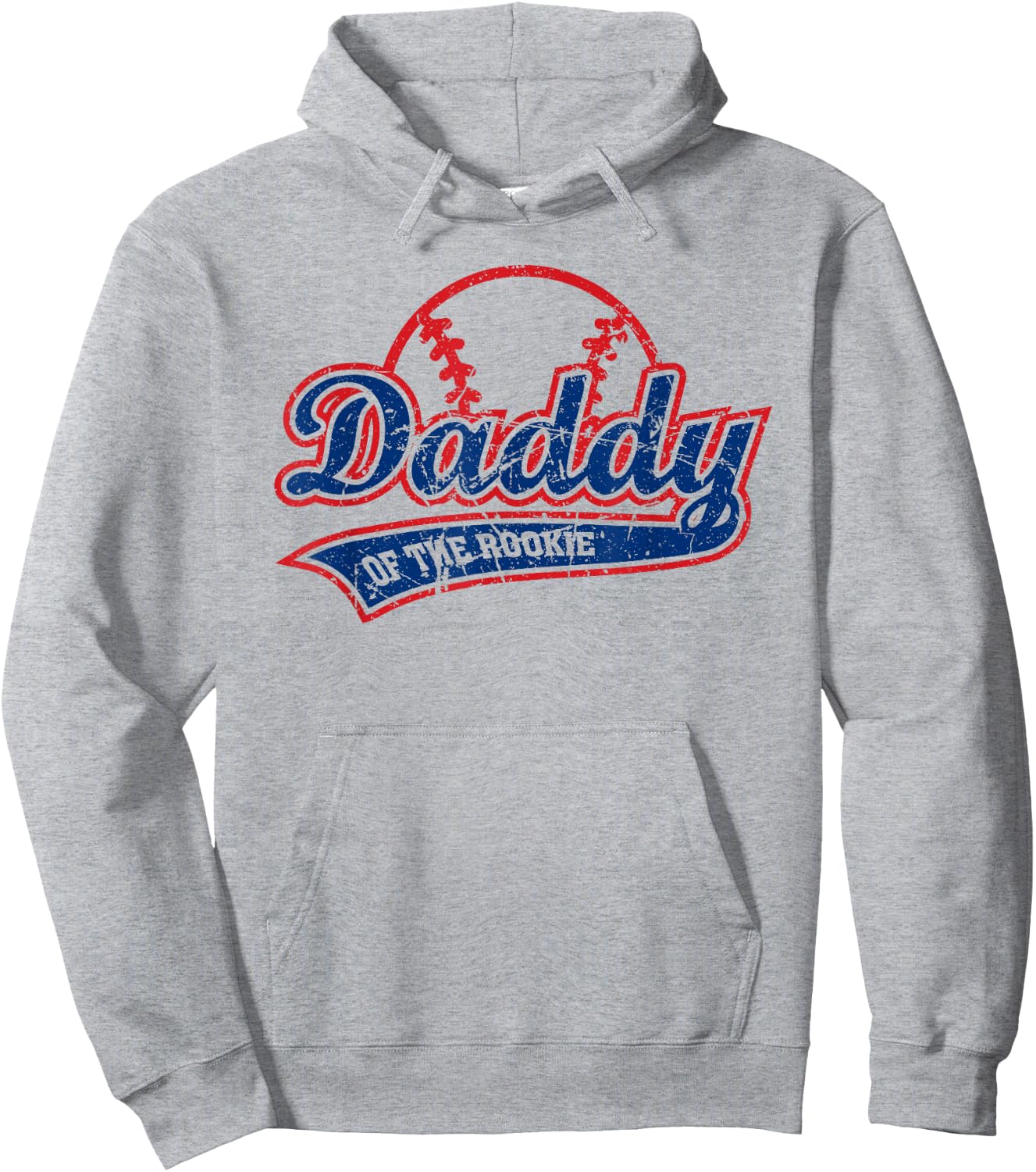 Funny Vintage Baseball Daddy of the Rookie Hoodie - Hoodie | Ash
