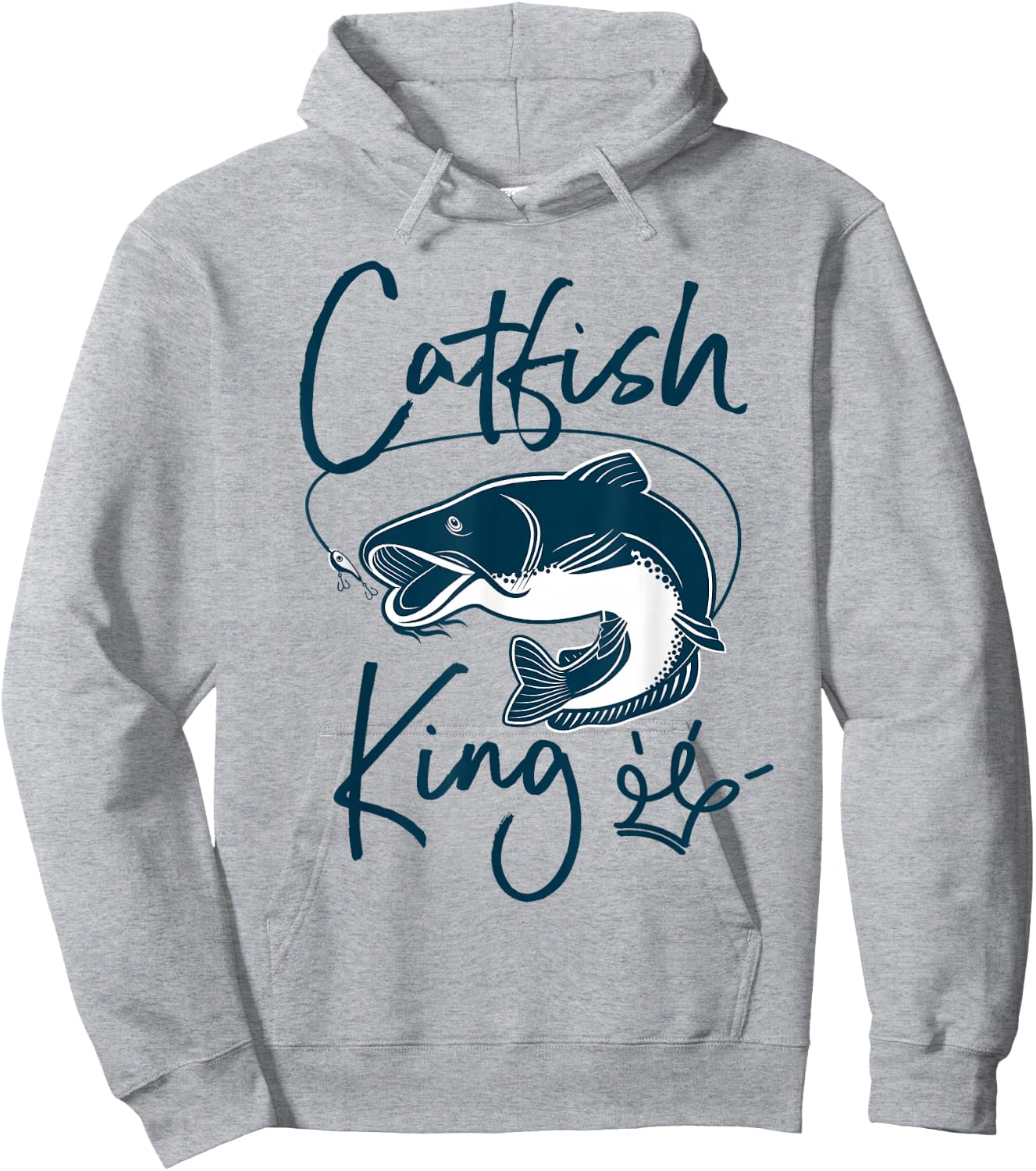 Cute catfish King design - catfish farmer Gift Hoodie - Hoodie | Ash