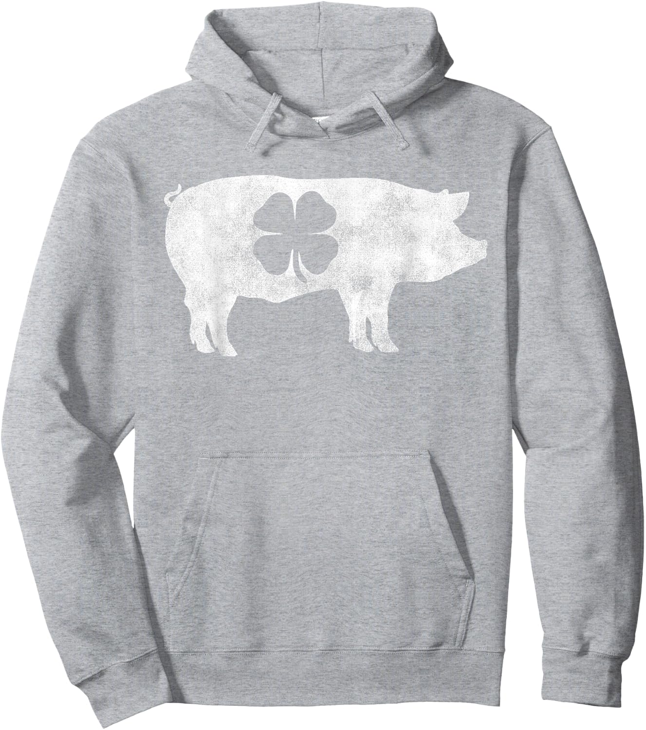 Pig Hog BBQ Meat Gift St. Patrick's Day Shamrock Irish Lucky Hoodie - Hoodie | Ash
