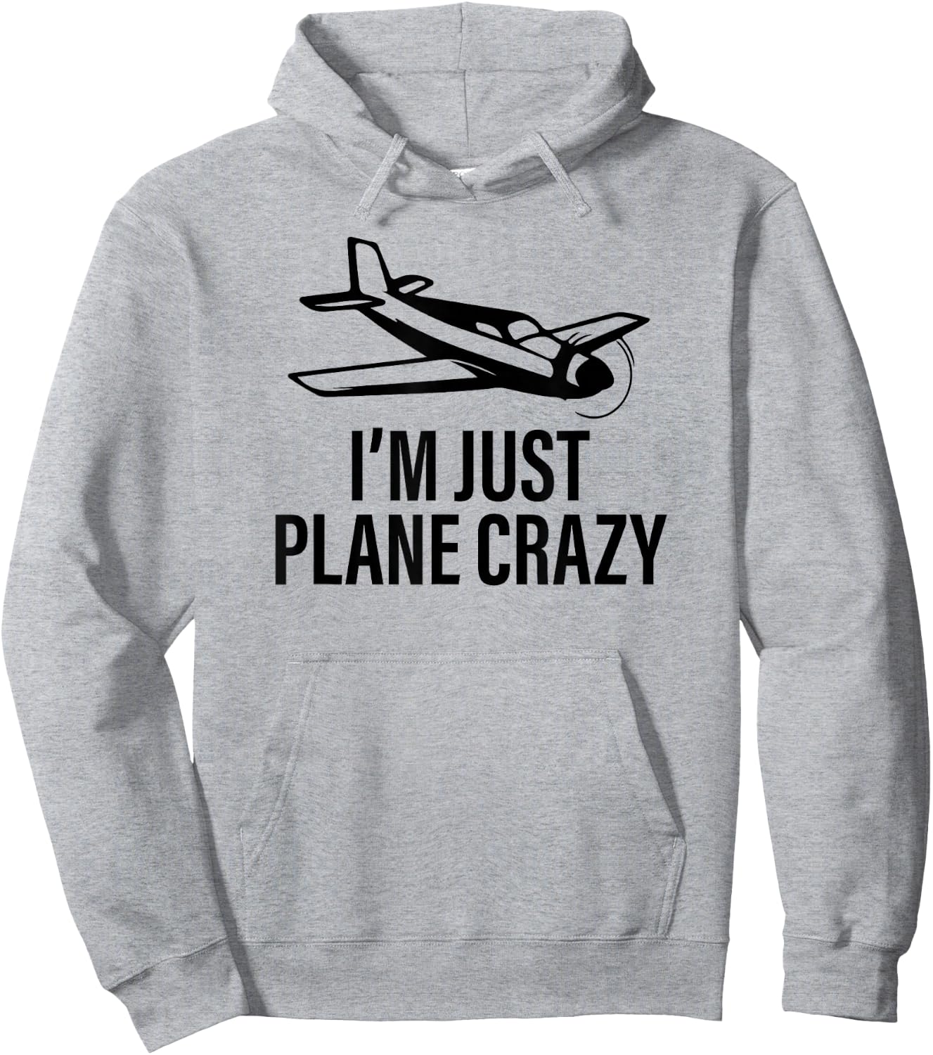 I’m Just Plane Crazy Flying Gift Pilots Pilot Hoodie - Hoodie | Ash