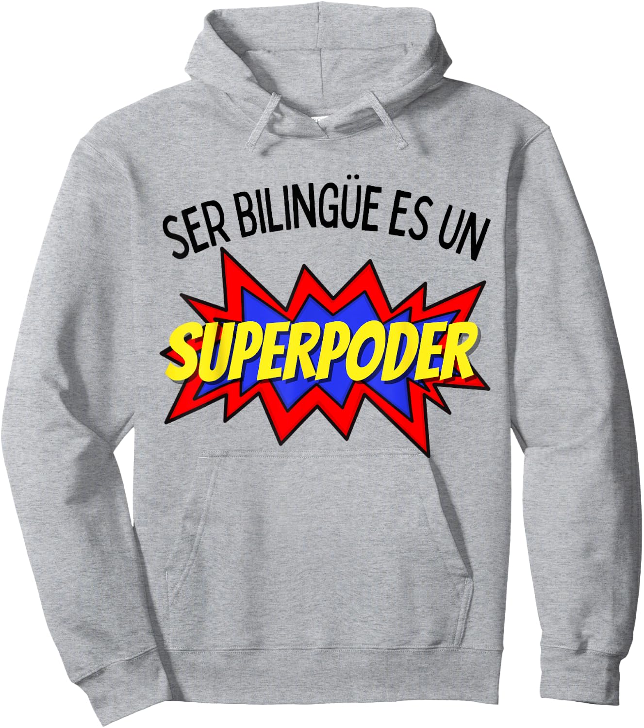 Ser bilingue es un superpoder Spanish bilingual Hoodie - Hoodie | Ash