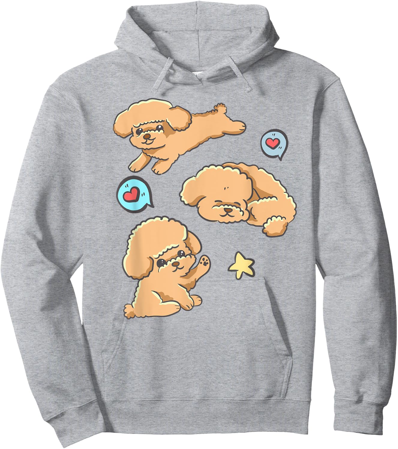 Poodle Puppy Dog - Cute Kawaii Anime Kawaii Japan Men Women Kids Hoodie - Hoodie | Ash