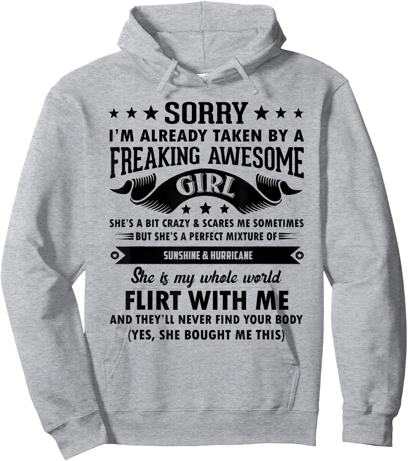 Sorry I'm Already Taken By Freaking Awesome Girl Funny Hoodie - Hoodie | Ash