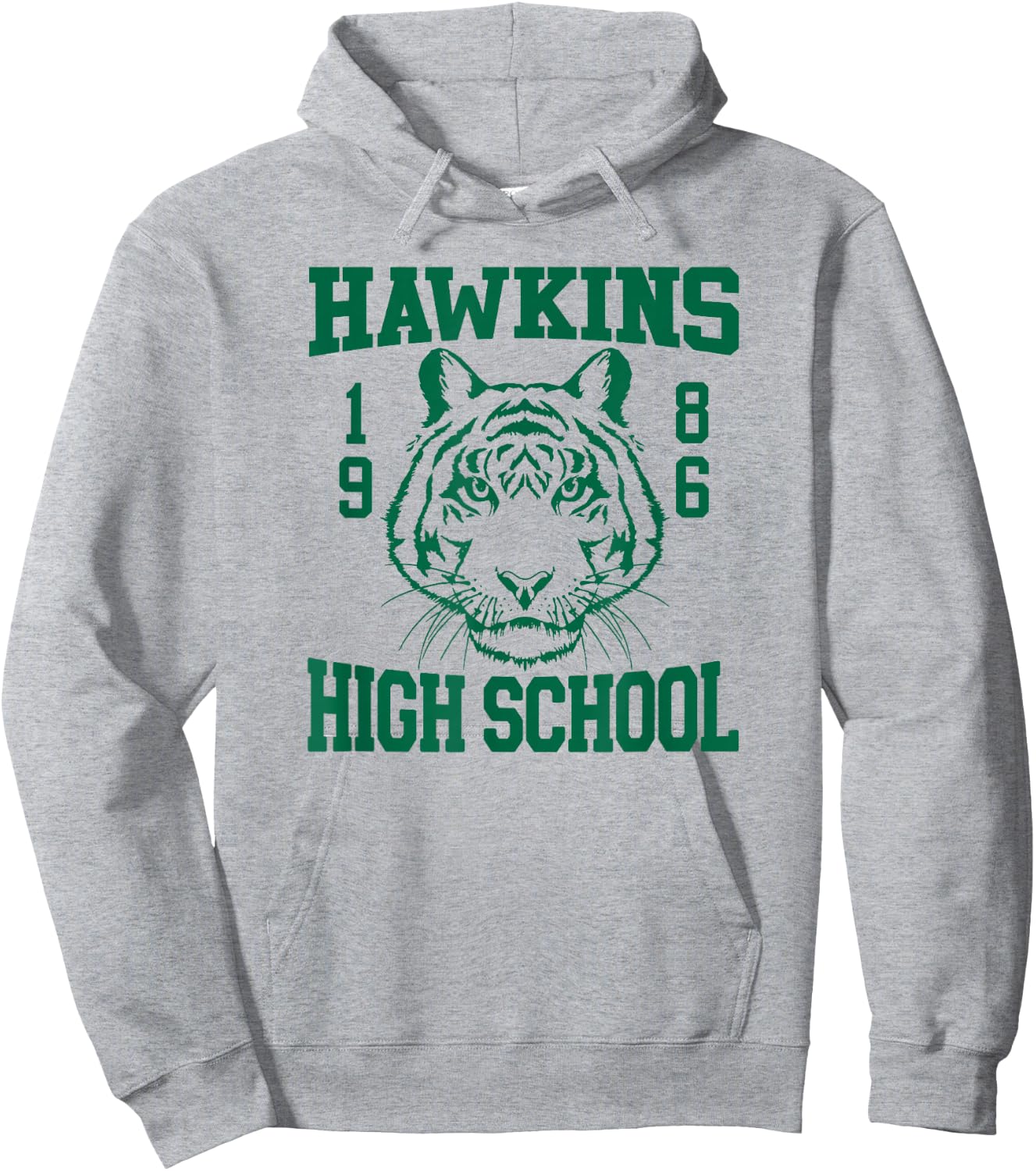 Stranger Things 4 Hawkins High School Green Logo Hoodie - Hoodie | Ash
