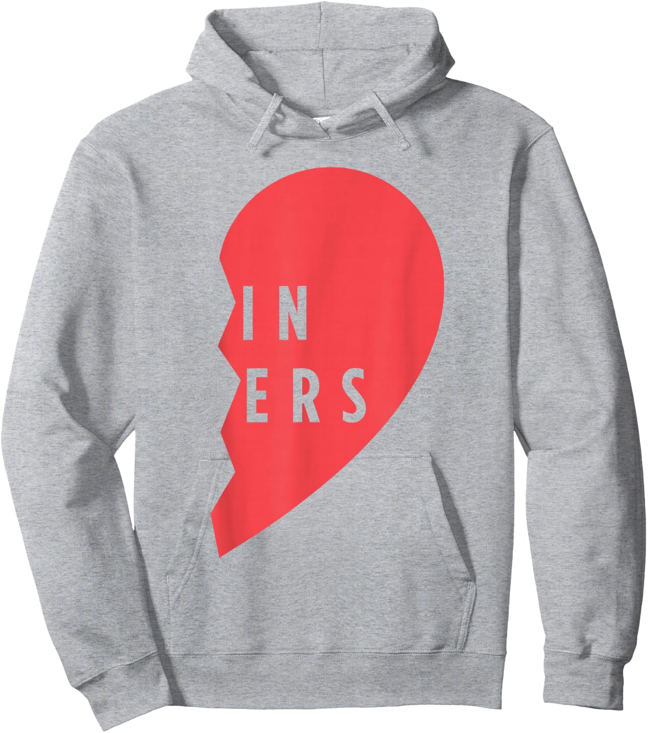 Twins Gift - Twin Sisters Heart Matching Shirt Set - #2 of 2 Hoodie - Hoodie | Ash