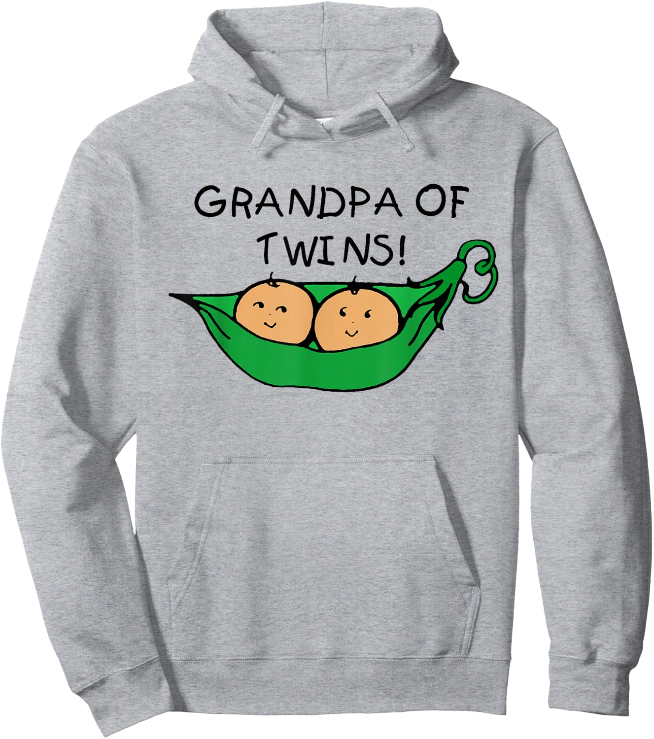 Two Peas in a Pod Grandpa of Twins Hoodie - Hoodie | Ash