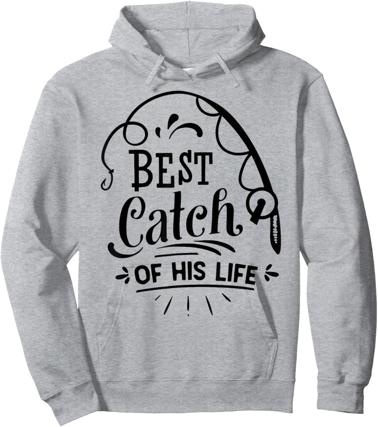 Best Catch Of His Life Matching Couples Fishing Hoodie - Hoodie | Ash