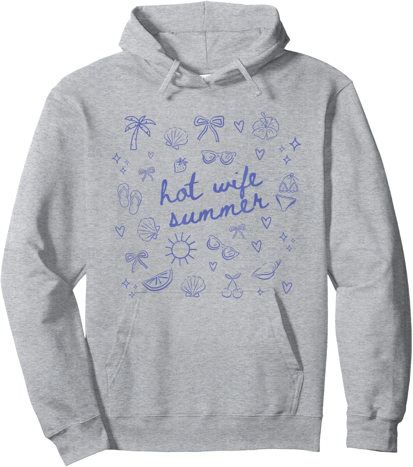 Hot Wife Summer Bride Beach Vacation Hoodie - Hoodie | Ash