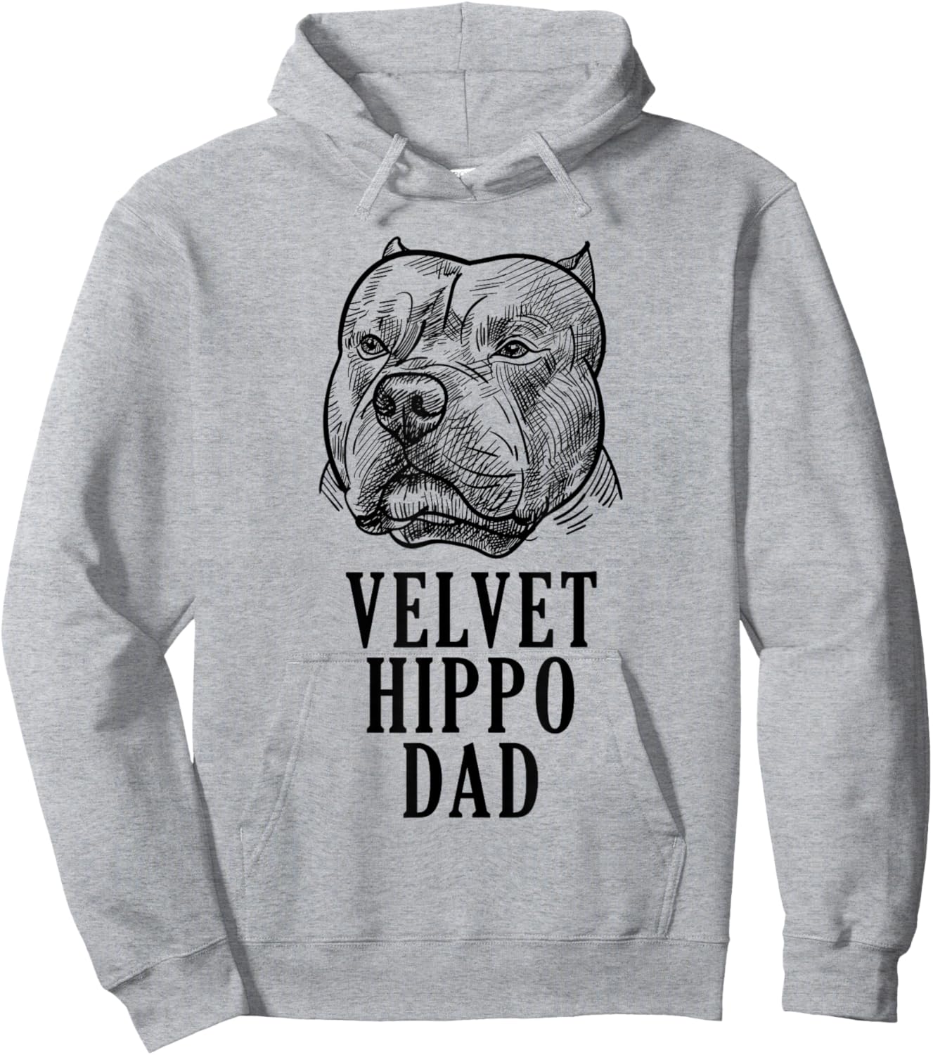 Velvet Hippo Dad Pitbull Dog Owner American Bully Pitbull Men Women Hoodie - Hoodie | Ash