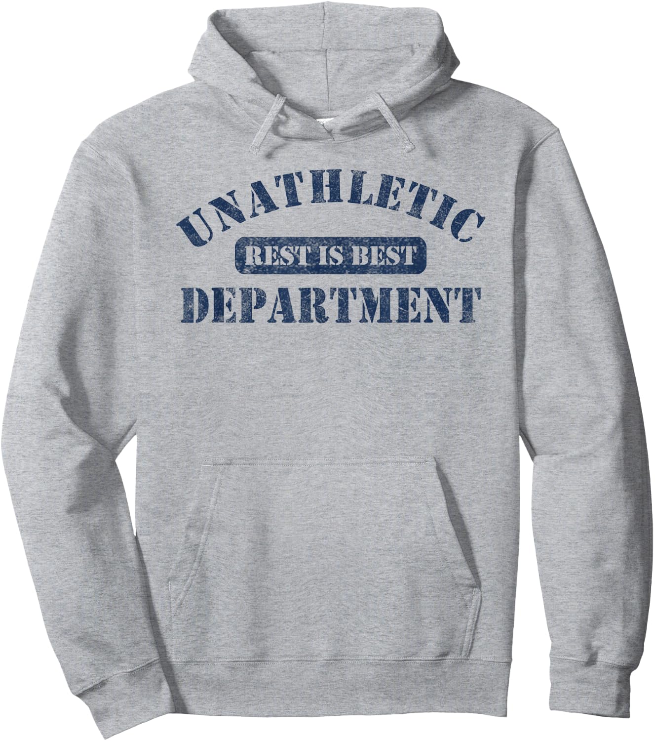 Unathletic Department with Rest is Best laziness funny lines Hoodie - Hoodie | Ash