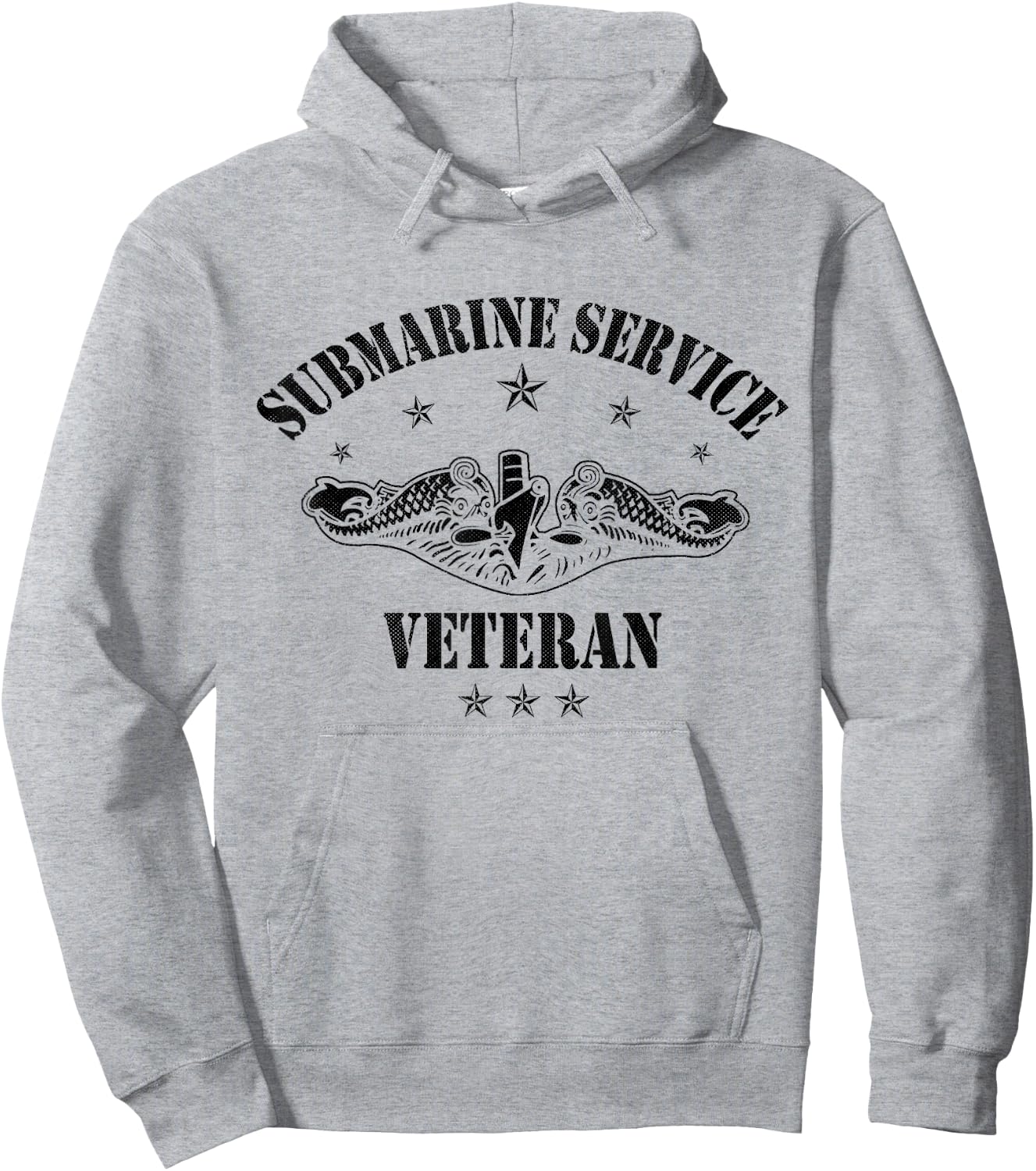 Submarine Service Veteran Submariner American Flag Vintage Hoodie - Hoodie | Ash